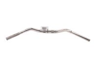 Guidon universel 25 mm 32 mm acier courbé moleté chromé 790 mm Lenker universell