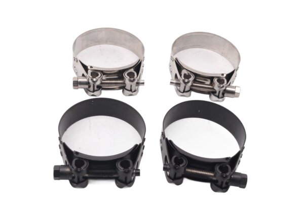 Auspuffschellen Remus Krümmer Edelstahl Set schwarz Harley-Davidson universell