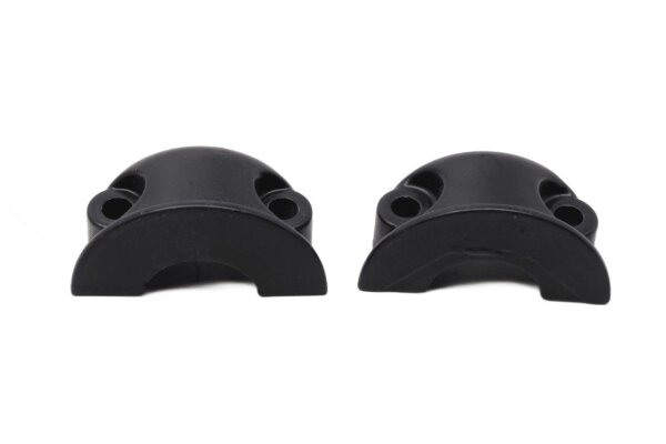 Front brake pump clamp set, black, two-hole Harley-Davidson universell
