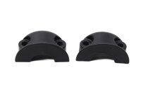 Front brake pump clamp set, black, two-hole...