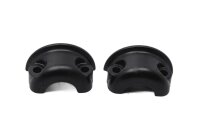 Front brake pump clamp set, black, two-hole...