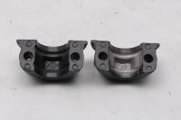 Front brake pump clamp set, black, two-hole Harley-Davidson universell