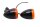 Indicateur rond, noir/orange, boîtier dindicateur, gauche Harley-Davidson universell