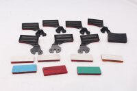 Ensemble de réflecteurs rouge et jaune pour support de plaque dimmatriculation Harley-Davidson universell