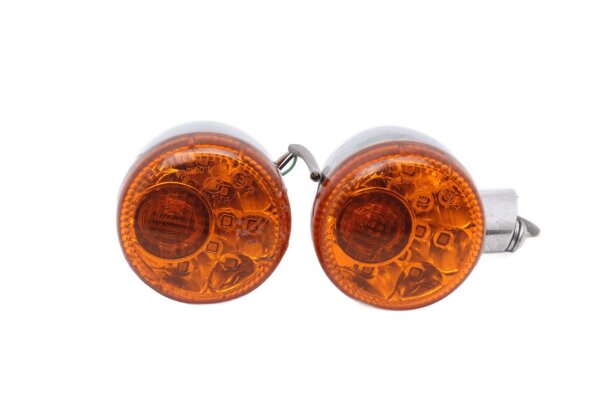 Kromglas blinkers par fram bak vänster höger Harley-Davidson universell