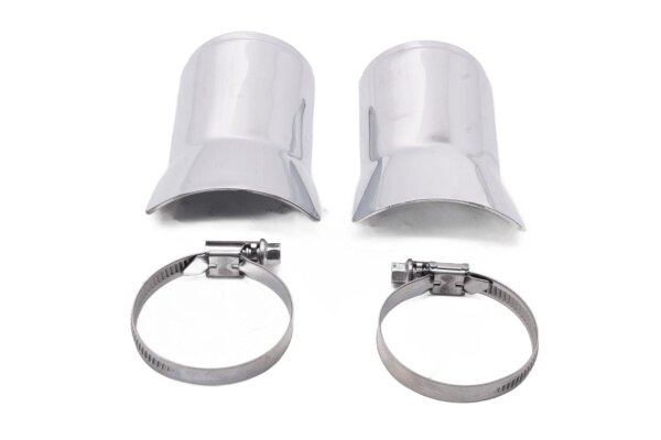 Auspuff Hitzeschutzblech Paar chrom links rechts Harley-Davidson universell