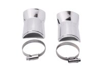 Par de protectores térmicos de escape cromados...