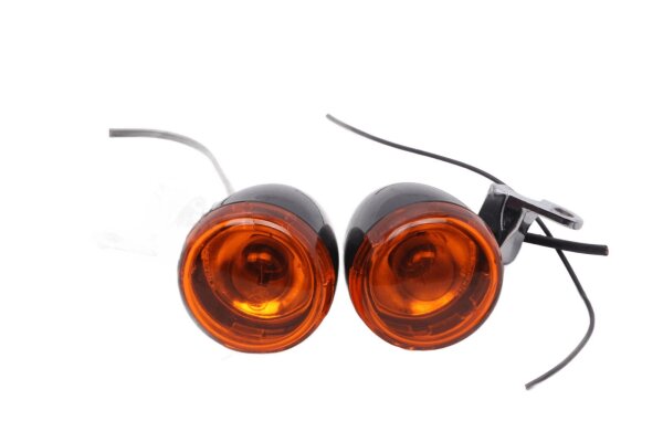 Blinkersats svart orange hölje vänster höger Harley-Davidson universell