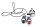 Handlebar switch push button universal set on/off Harley-Davidson universell