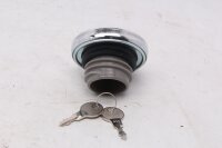 Bouchon de réservoir dessence, verrouillable, chromé, avec serrure à clé Harley-Davidson universell