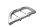 Rear grab handle, passenger grab rail, aluminum handle BMW R 1100 GS 259 0409 93-99