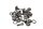 Bremseskiver, skruesæt, for og bag, afstandsstykker BMW R 1100 S 0422 98-05