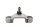 Punto di fissaggio inferiore del cuscinetto del cannotto di sterzo sul ponte della forcella. BMW R 1150 GS R21 0415 99-04