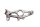 Piastra di supporto poggiapiedi anteriore destra 23417019 BMW R 1150 GS R21 0415 99-04