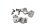 Handlebar riser clamp spacer screws Honda FMX 650 FunMoto RD12 05-07