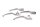 Front brake lever and clutch lever set in chrome Harley-Davidson universell