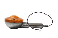 Clignotant droit, boîtier chromé, rond, lentille orange, voiture classique Moto Guzzi V65 PG 81-87