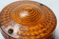 Clignotant droit, boîtier chromé, rond, lentille orange, voiture classique Moto Guzzi V65 PG 81-87