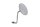 Left-hand round rearview mirror, handlebar mount thread, chrome Honda CB 1300 SC40 98-02