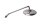 Left-hand round rearview mirror, handlebar mount thread, chrome Honda CB 1300 SC40 98-02