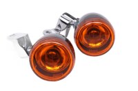 Orange indicator set with chrome brackets, left and...
