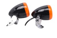 Orange indicator set with chrome brackets, left and...