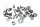 Assortiment de vis, vis de fixation de cadre, écrous Moto Guzzi V65 PG 81-87