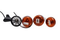Turn signal set black orange universal front...