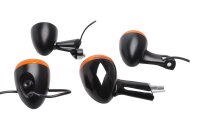Turn signal set black orange universal front...