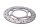 Rear brake disc, drilled, single disc BMW G 650 Xcountry E65X 0164 K15 07-10