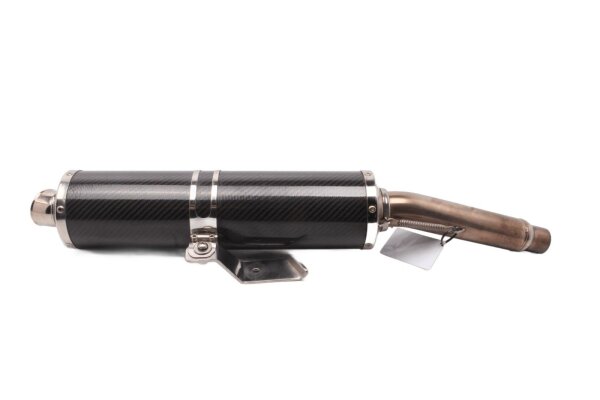 Universal exhaust silencer with carbon look mounting bracket Unbekannt Konvolut