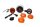 Set di indicatori di direzione, vetro arancione, cromato, nero, universale Harley-Davidson universell