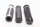 Universele set handvatten voor het linker stuur, verchroomd rubber. Harley-Davidson universell