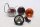 Universal round LED indicator set, tinted orange, clear Harley-Davidson universell