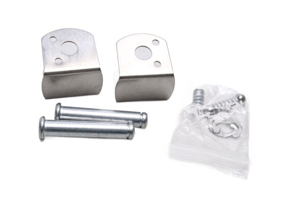 Montageset voor voetsteunbeugel, inclusief pinnen, veren en clips. Harley-Davidson universell