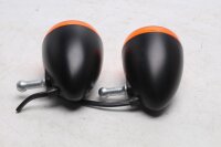 Paire de voyants universels ronds noirs et orange Harley-Davidson universell