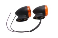 Pair of orange and black universal turn signals...