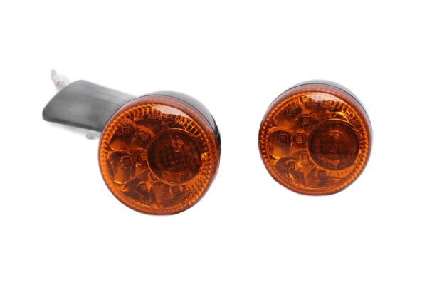 LED-indicatorpaar, oranje/zwart, universele ombouw Harley-Davidson universell