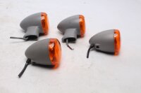 Blinker Set orange rund universal Gehäuse grau Harley-Davidson universell