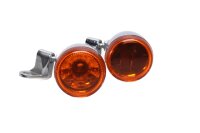 Rundt, forkromet orange universal blinklyspar til...