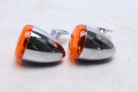 Chrom Blinker Set orange Linse klassisch universal Harley-Davidson universell