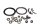 Engine mounting screw set, screws, gasket BMW R 1150 RT 0419 R22 02-05