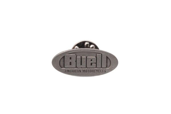 Lapel pin, logo, black/silver, accessory, collection, badge Buell universell