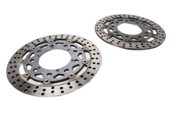 Juego de discos de freno delanteros flotantes perforados BMW F 800 GS E8GS 0219 08-12