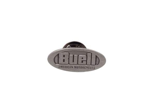 Nål med märke, kavajnål, svart silverlogotyp, emblem Buell universell