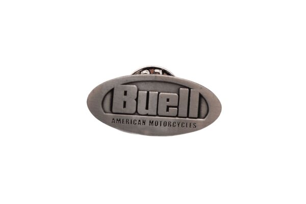 Nål, kavajnål, knapp, smycken, brosch, emblem, svart, silver Buell universell