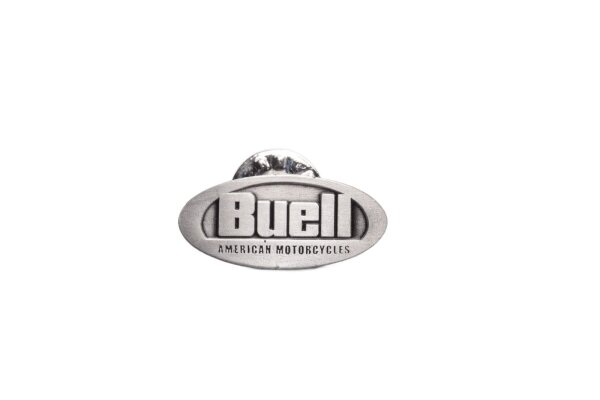Spilla Distintivo Logo Emblema Nero Argento Buell universell