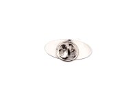 Nålmärke märkemblem svart silver oval...