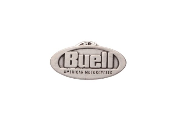 Pin Anstecker Anstecknadel Logo Emblem schwarz silber Buell universell