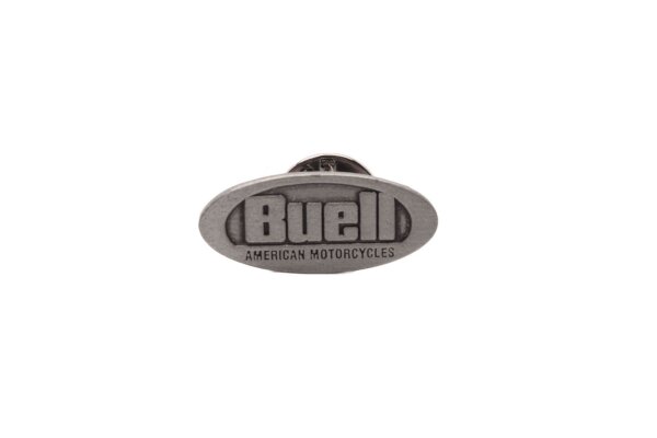 Nålmärke, kavajnål, Buell-logotyp, svart/silver, samlarobjekt Buell universell